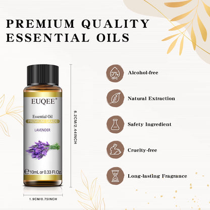 10Ml Pure Natural Essential Oil Lavender Jasmine Eucalyptus Vanilla Sandalwood Sweet Orange Lemon Oregano Rose Fragrance