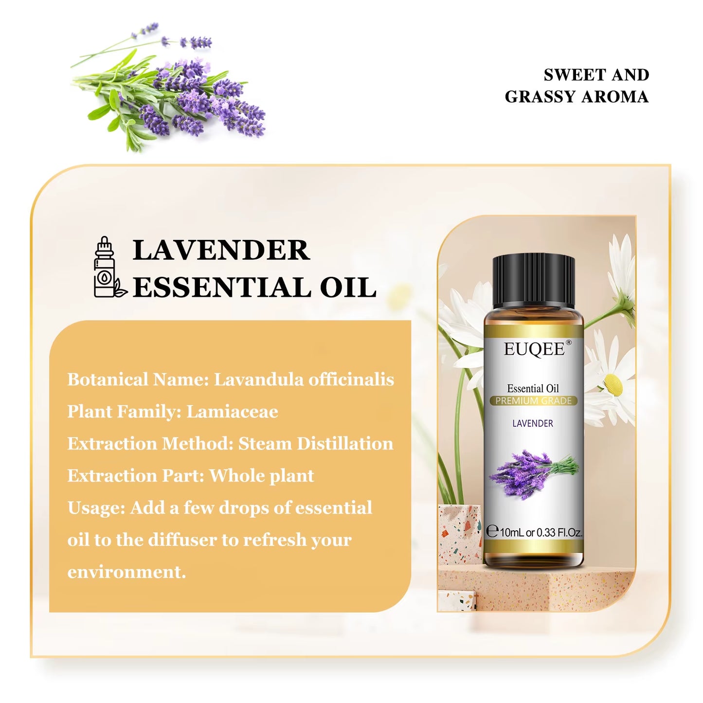 10Ml Pure Natural Essential Oil Lavender Jasmine Eucalyptus Vanilla Sandalwood Sweet Orange Lemon Oregano Rose Fragrance